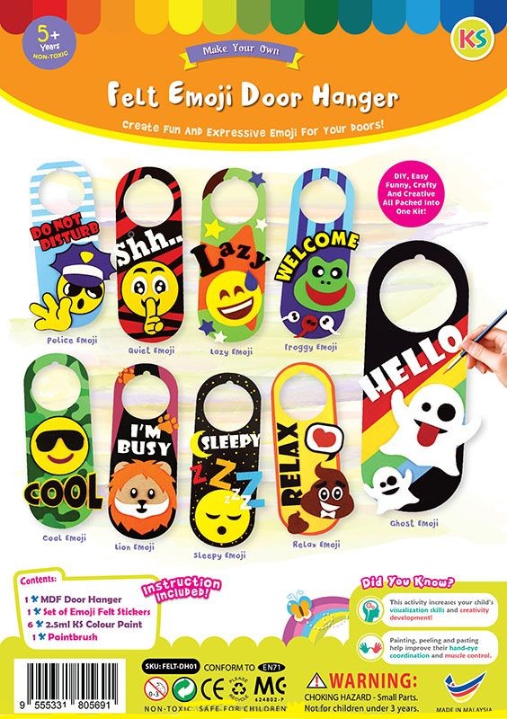 Felt Emoji Door Hanger Kit Art and Craft Shop