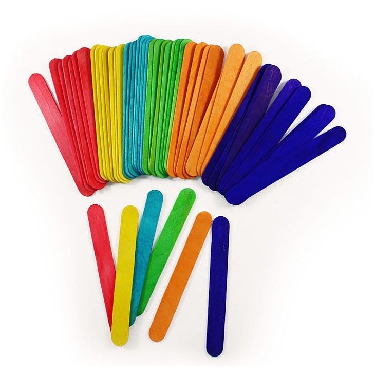 Ice Cream Stick Pack of 50 - Multicolour - Art and Craft Shop